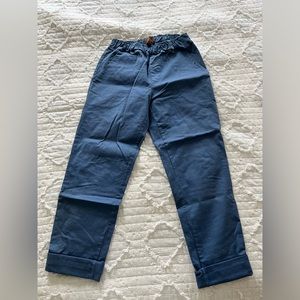 NWOT cotton blue cropped trousers